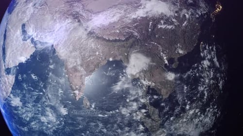 3 D Earth Country India Close Up