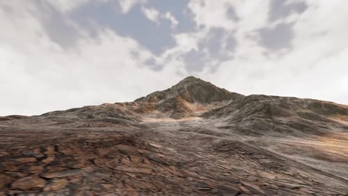 3D Mountain At Dessert 2K