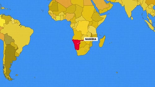 Animated World Map Pinpointing Countries with Geographic Data