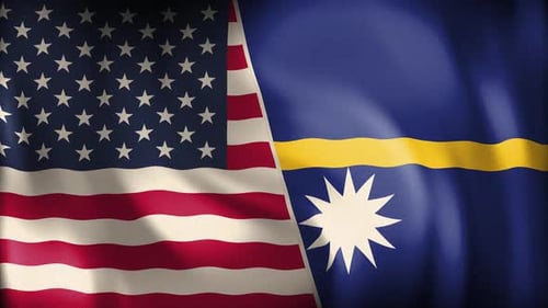 Usa And Nauru Background Loop