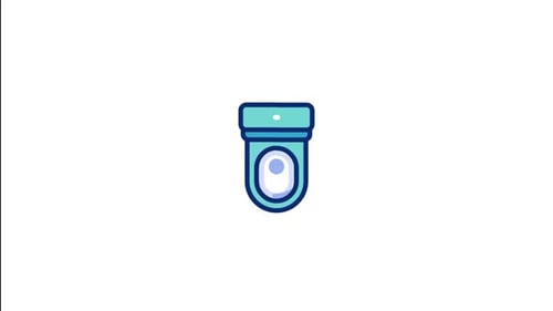 Animiertes Toilettensymbol