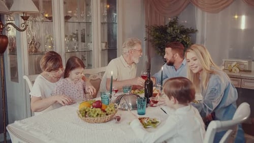 Family Gathered Together at Birthday Celebration