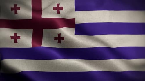 Realistic Flag Waving Fabric Loop Background