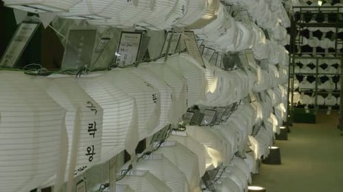 Illuminated Asian Paper Lanterns