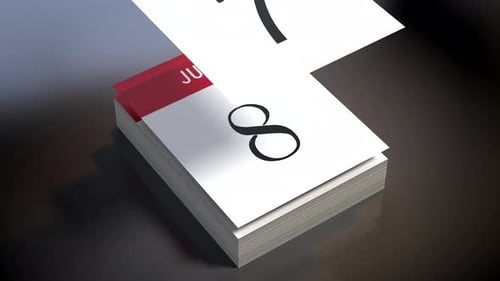 Animated Calendar Page Flipping Loop for Dates and Schedules