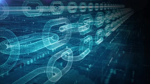 Digitales Blockchain-Netzwerk 01876