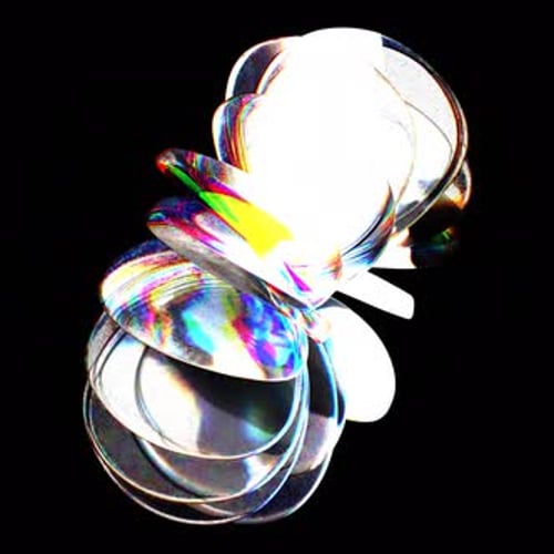 Абстрактная красочная стеклянная дисперсия Яркие 3D-формы