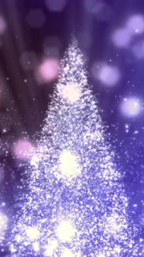Sparkling Christmas Tree Animation With Festive Particles