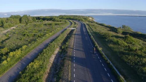 Road in the baltic coast