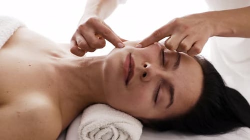 Close-up portrait of a young woman