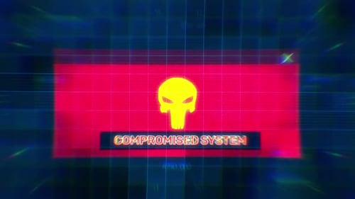 Digital Glitch Compromised System Warning Reveal