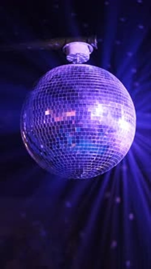 Oval Disco Ball with Colorful Lights Vertical