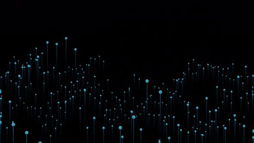 Abstract Technology Lines and Dots Loop Animation Background