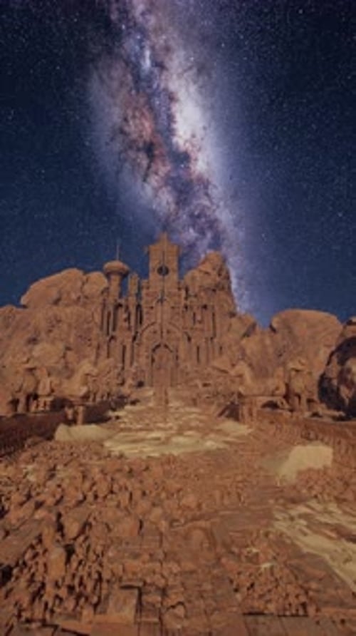 Bright Milky Way Illuminates Rocky Landscape
