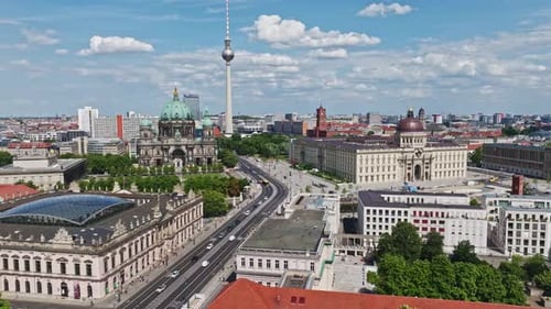 Aerial view of mitte district in Berlin , Germany