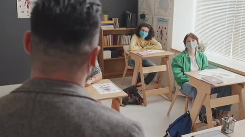 Student in Masks on Lecture