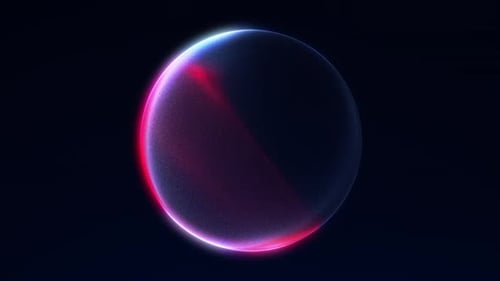 Abstract Neon Sphere Light Glow Logo Reveal