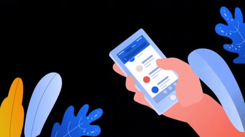 Mobile Hand Gestures Swip Display Alpha Channel