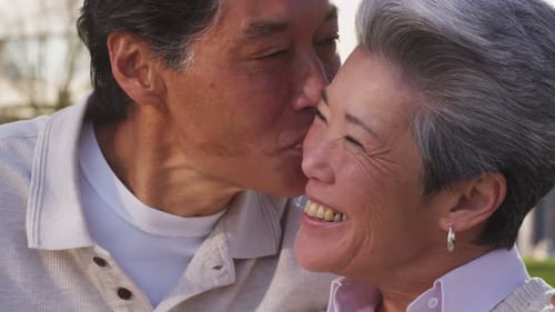 Happy Senior Couple, Closeup 50-55