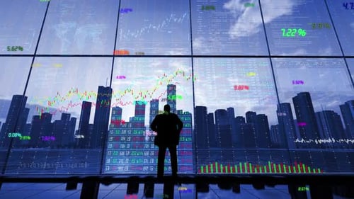 Financial Cbd And Stock Exchange Market Background