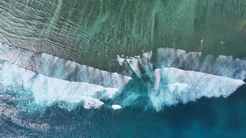 Waves moving from side to side.