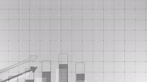 Black White Success Business Graph Chart Animated