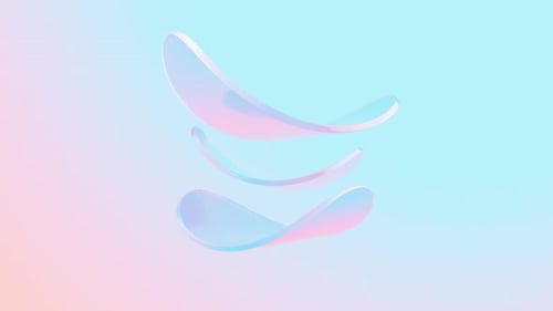 Abstract Iridescent Fluid Wavy Shapes Background Loop