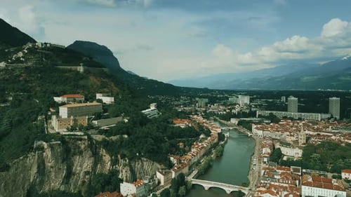 The Historic Part of Grenoble in France