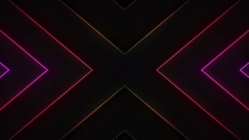 Dynamic Neon Lines Geometric Abstract Background Animation