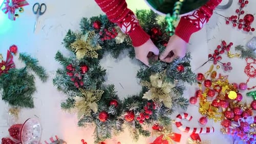 Festive Christmas Wreath Creation