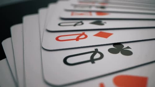 Fanned Deck of Poker Cards - Casino Theme