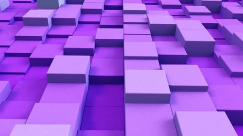 Fondo geométrico abstracto de cubo 3D morado