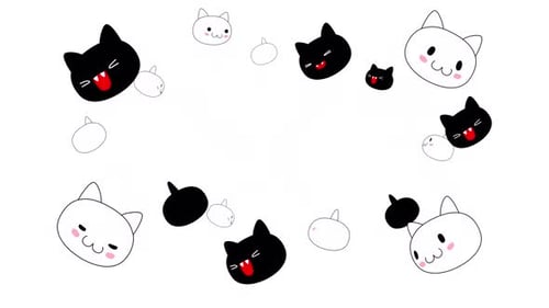 Animals Black Face Alpha Animation