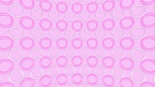 Rosafarbener, glänzender, beweglicher Kreis-Array-Loop-Animationshintergrund