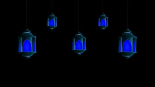 Blue Lamps Loop Animation