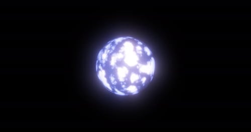 Pulsating Glowing Abstract Sphere Energy Animation