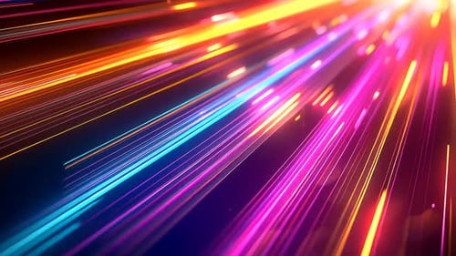 Lebendige, dynamische, streifenförmige Lichtstrahlen explodieren nach außen