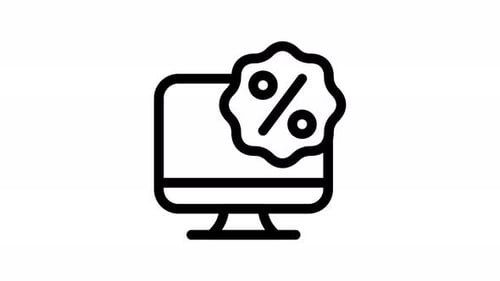 computer line icon animation