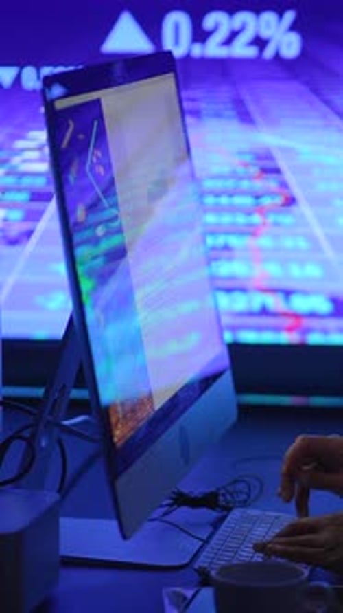 Performing an Indepth Analysis of Stock Market Trends Presented on a Computer Display