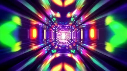 Futuristische Neon-Warp-Geschwindigkeitstunnelbewegung