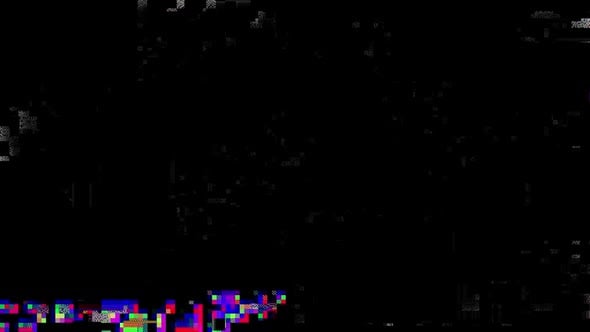 Digital Glitch Corrupted Pixel Transition Overlay, Backgrounds Motion ...