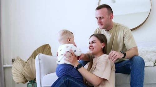 Loving Family Together at Home