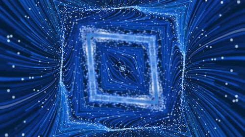 Futuristic Shiny Mirror design, Data, FiberOptic, Digital optical lights, Blue Back Animation Looped