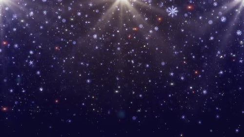 Falling Snowflakes and Glitter Particles for Winter Holiday Celebrations