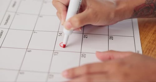 Drawing a Heart on a Calendar