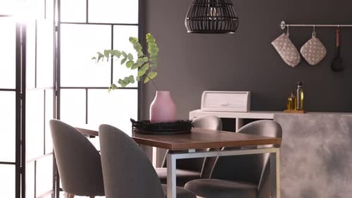 Modern Interior Design of a Home Dining Room