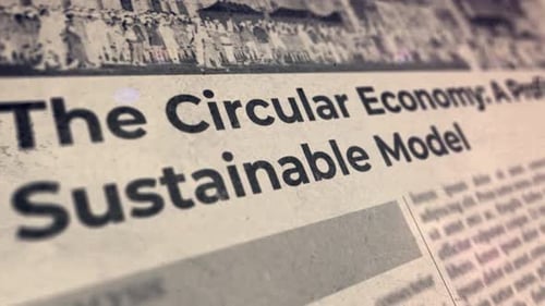 Glitch Text Reveal on Distressed Newspaper Background