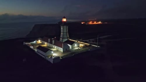 Lighthouse on Cabo Espichel Cape Espichel on Atlantic Ocean