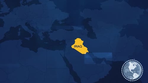 Iraq Map With Effects