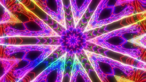 Formes colorées pour fête de nuit, fond de boucle Vj, 4 K, 60 images par seconde